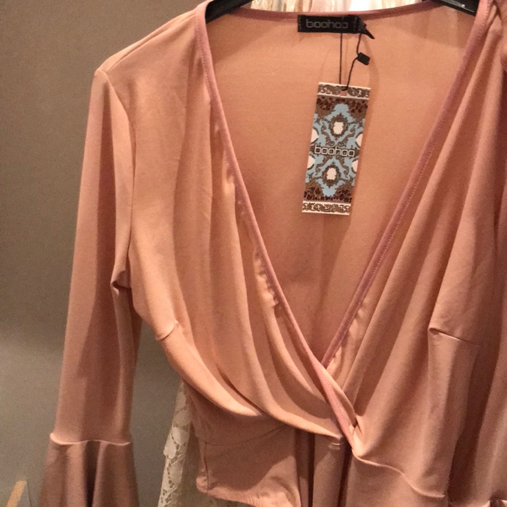 Pink Bodysuit bell sleeves